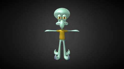 low poly squidward 3d model by james777 [95ab4bb] sketchfab
