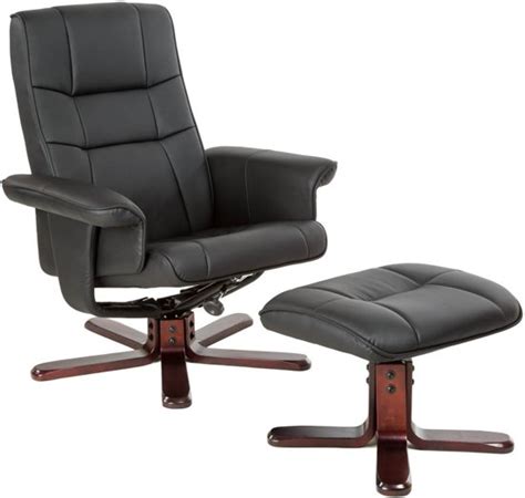 bolcom tv fauteuil relax stoel relaxstoel met kruk zwart
