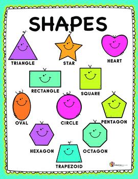 shapes poster   creative kinders tpt