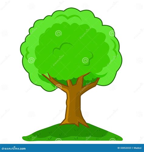 vector illustration cartoon tree isolated stock  image