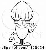 Paintbrush Mascot Outlined Coloring Clipart Cartoon Vector Waving Thoman Cory Idea sketch template