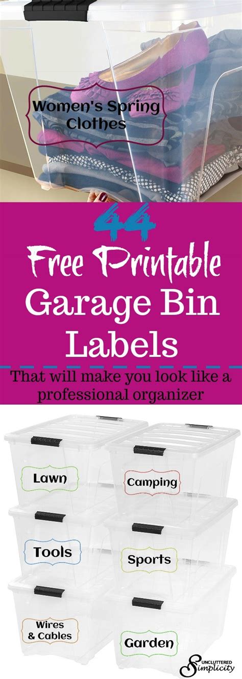 printable garage bin labels        pro