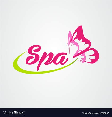 spa beauty logo butterfly icon royalty free vector image