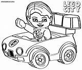 Lego City Coloring Pages Car Girl Colorings sketch template