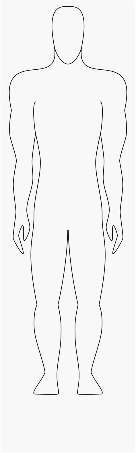 printable outline  human body