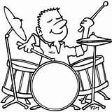 Drum Coloring Pages Playing Drummer Boy Drums Drawing Colouring Cartoon Enjoy Play Color Line Chased Dog His Kids Enjoys Kidsplaycolor sketch template