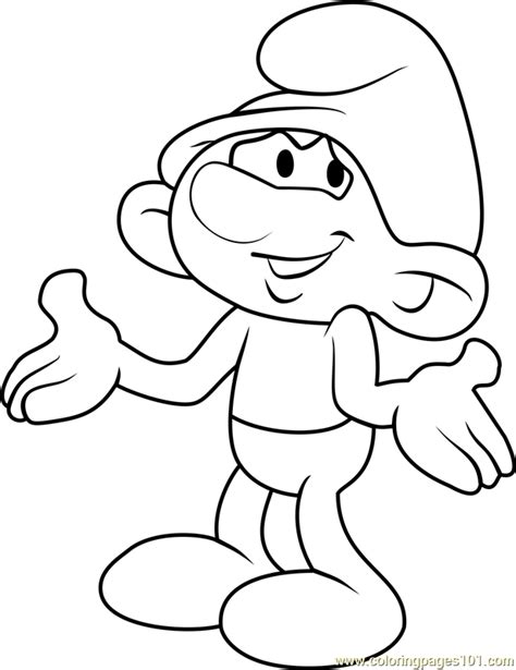 grumpy smurf coloring pages cool lazy smurf coloring page cartoon