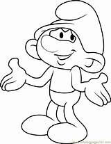 Smurfs Smurf Clumsy Coloringpages101 sketch template