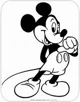 Mickey Mouse Coloring Pages Disneyclips Misc Himself Pointing sketch template