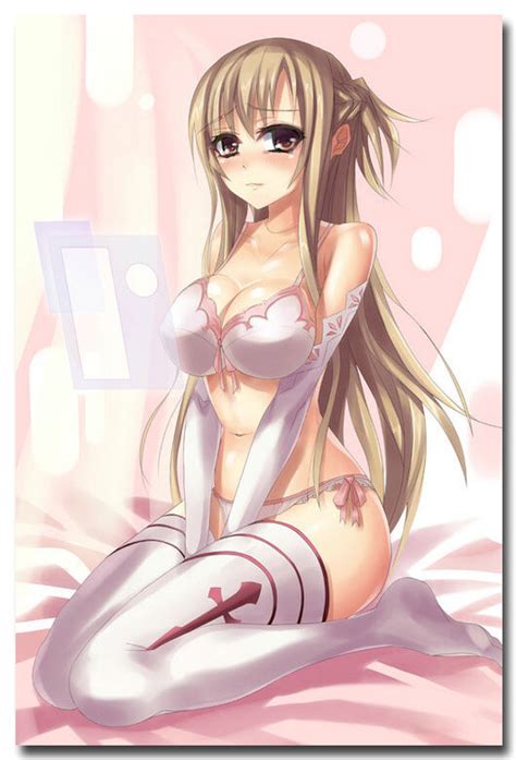 sword art online 2 sexy anime girl silk wall scroll poster asuna sao 025 ebay
