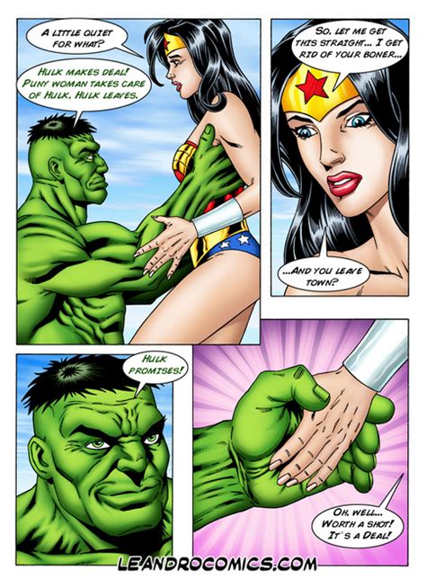 read [leandro comics] wonder woman versus the incredibly horny hulk marvel vs dc hentai