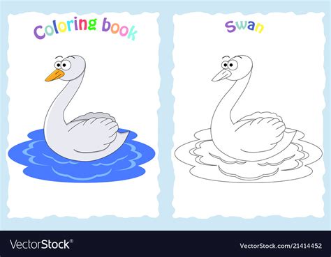 coloring book page  preschool children vector image