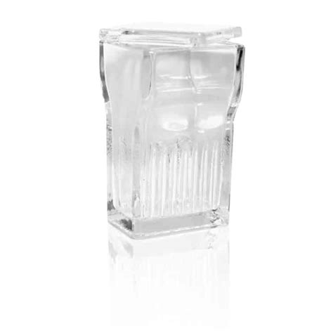 vertical wide top heavy clear glass jar ba