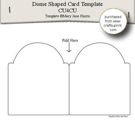 dome shaped card template cup craftsuprint