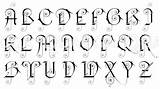 Jugendstil Alphabet sketch template