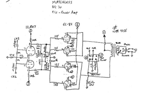 prowess amplifiers matchless schematics matchless dc