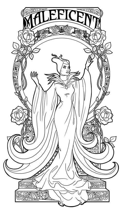 maleficent coloring pages    print