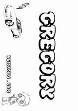 Gregory Coloring Pages Color Hellokids Names Print Online sketch template