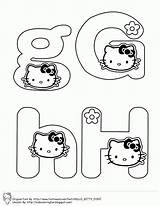 Kitty Hello Abc Learning Coloring Pages sketch template