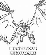 Dragon Coloring Train Pages Nightmare Monstrous Toothless Hookfang Dragons Gronckle Color Getcolorings Printable Dr Drago sketch template