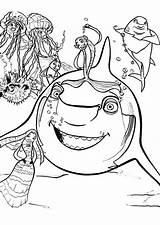 Coloring Pages Shark Dreamworks Ernie Tales Tale Printable Bert Getcolorings Cartoons Color Animation sketch template