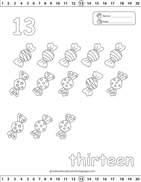 counting  educational coloring pages