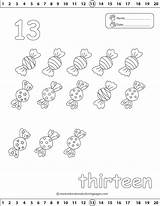 13 Coloring Number Pages Worksheets Preschool Numbers Kids sketch template