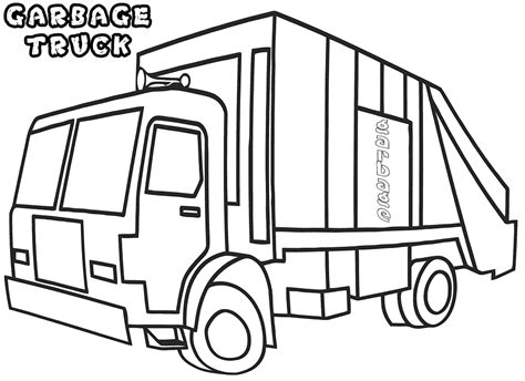 big garbage truck coloring page  printable coloring pages  kids