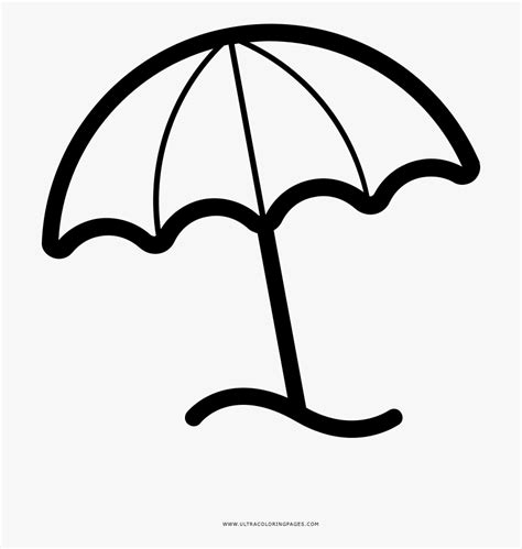 beach umbrella coloring page drawing  transparent clipart