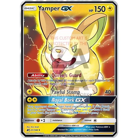 Yamper Gx Custom Pokemon Card Zabatv
