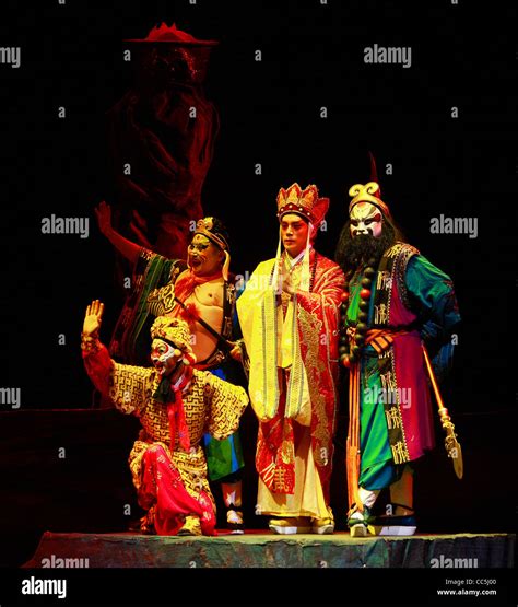 Peking Opera Actors Performing A Scene Of The Journey To The West