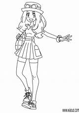 Serena Pokemon Coloring Pages Xy Template sketch template