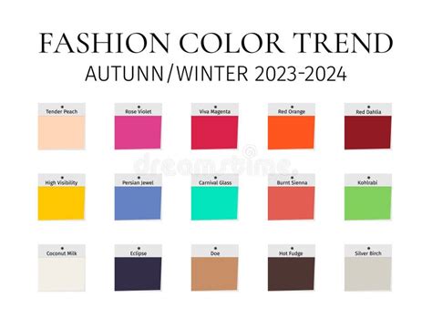 fashion color trend autumn winter   trendy colors palette