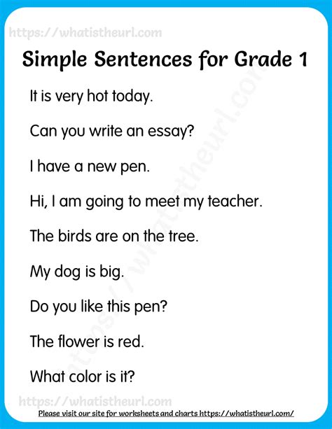 simple sentences  grade  set    home teacher