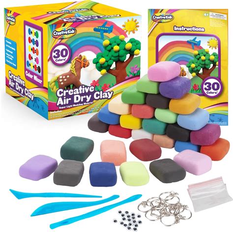 buy creative kids air dry clay modeling crafts kit  children super