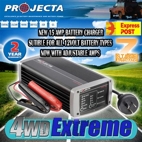 projecta  ic  amp battery charger intelli charge switchmode caravan ebay