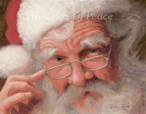 painting   real santa santa paintings holiday painting