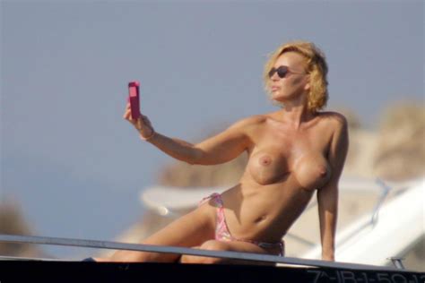 Old Tv Host Marlene Mourreau Nude Tits On The Yacht