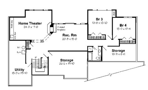 ranch houses  basements family house plans basement house plans house plans