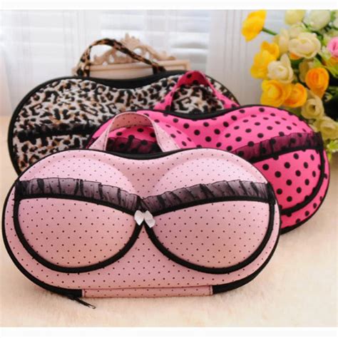 newest pattern women portable bra storage box lady underwear storage organizer box bra case