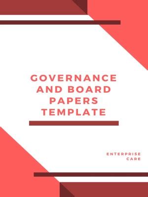 governance  board papers template enterprise care