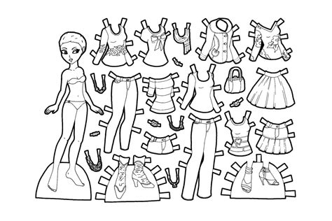 paper doll  boys clothes coloring pages