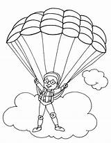 Parachute Coloring Pages Parachuting Skydiving Colouring Paratrooper Printable Color Kids Drawings Popular Colorings 03kb 792px Getcolorings Picolour sketch template