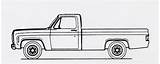 Chevy C10 Drawing Truck 87 Drawings Trucks Pickup Sketch Lifted Gmc Chevrolet Scale Draw Clipart Template Pencil Easy 1972 Print sketch template
