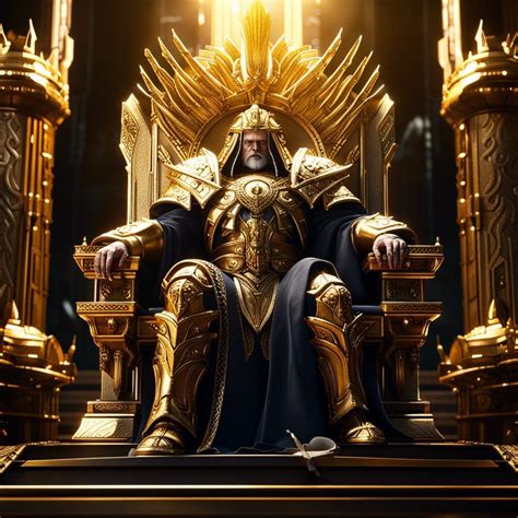 god emperor  mankind   golden throne ai generated artwork nightcafe creator