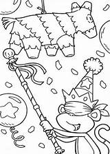 Coloring Pinata Mayo Cinco Pages Printables Dora Explorer Childrens Breaking Boots Color Kids Print Popular sketch template