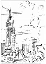 Coloring Empire State Building Canyon Grand Colorkid sketch template