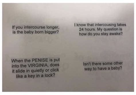 Real Sex Ed Questions That Will Make Your Head Explode Funny Gallery