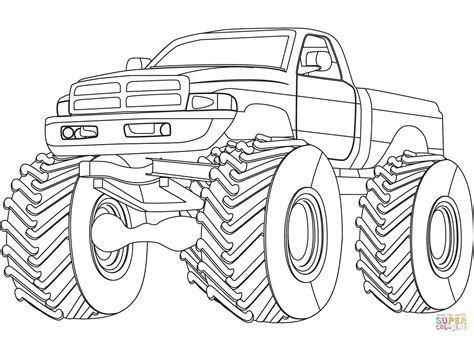 monster truck coloring sheet printable