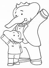 Coloring Babar Elephant Pages Popular sketch template